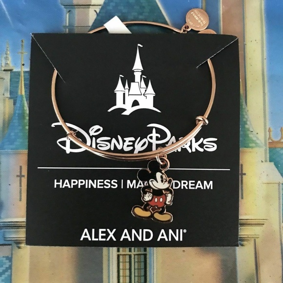 Disney ALEX AND ANI Mickey Rose Gold Bracelet NEW - Picture 2 of 5